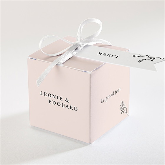 Boîte de dragées mariage delicatesse