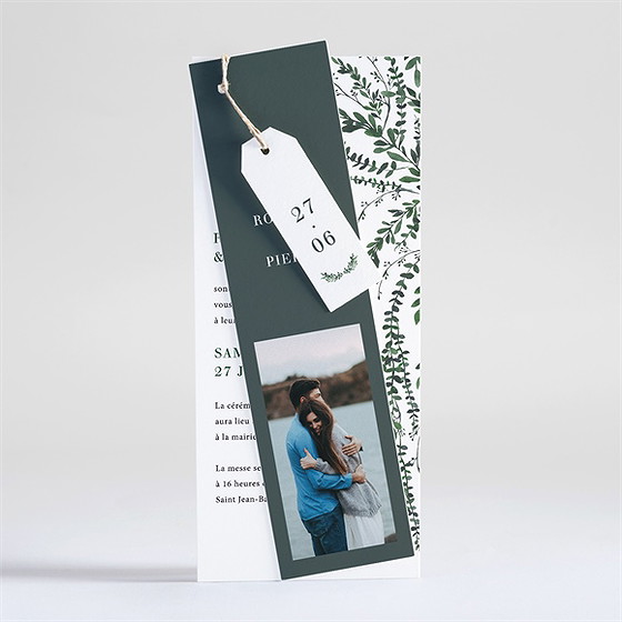 Faire-part mariage fusion végétale