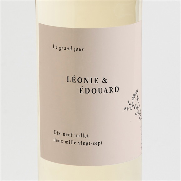 Etiquette de bouteille mariage Delicatesse réf.N3001610