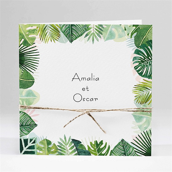 Faire-part mariage belle jungle