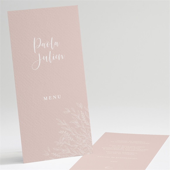 Menu mariage Rose gold réf.N221133
