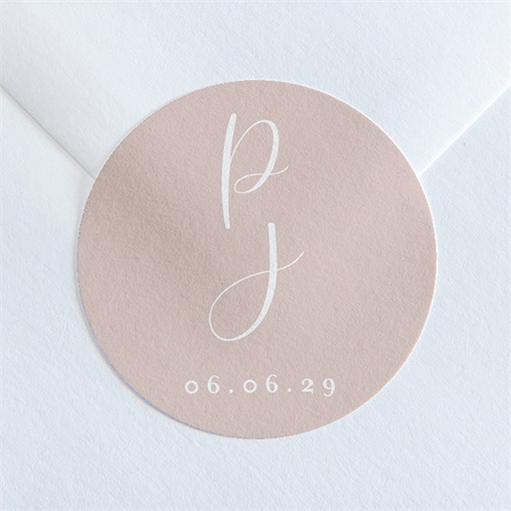 Sticker mariage rose gold