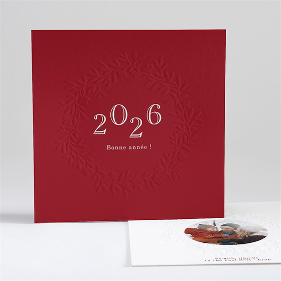 Carte de voeux voeux rouge