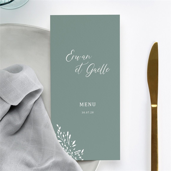 Menu mariage Elégante Poésie réf.N221134