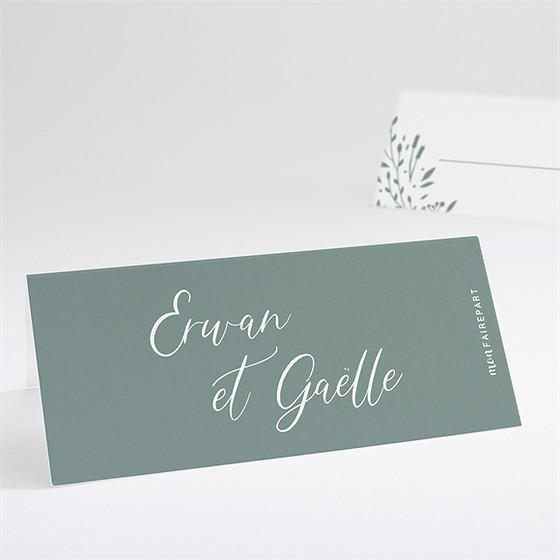 Marque-place mariage elégante poésie