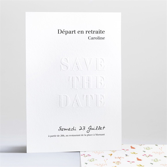 Carte invitation départ à la retraite Gravé réf.N241214