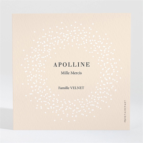 Remerciement naissance douce constellation