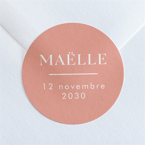 Sticker naissance simple incrustation