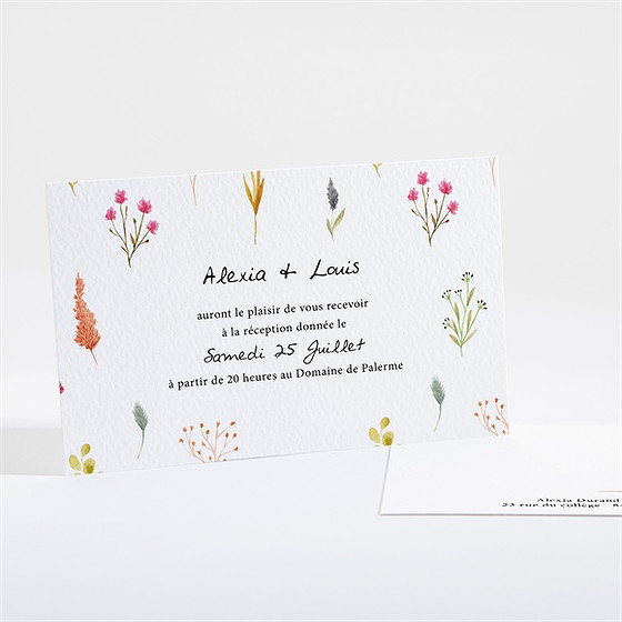 Carton d'invitation mariage folie printanière