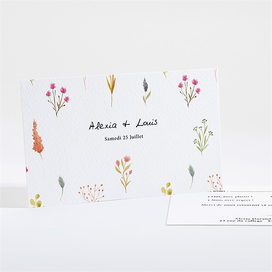 Carton réponse mariage folie printanière