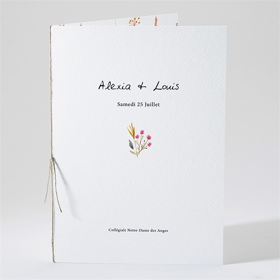 Livret de messe mariage folie printanière