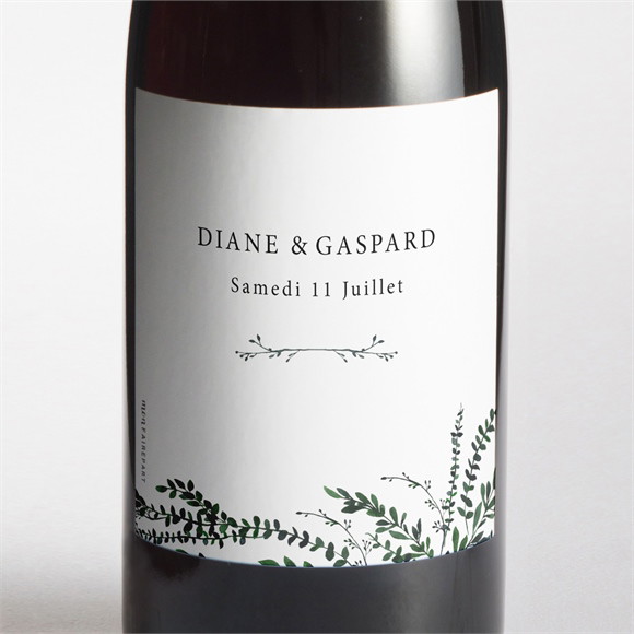 Etiquette de bouteille mariage Evidemment réf.N3001615