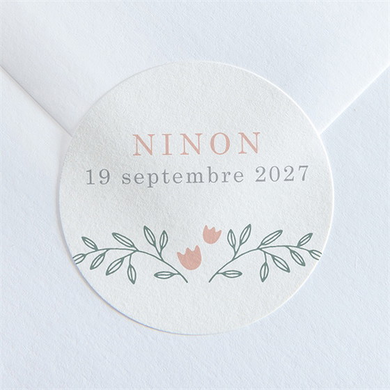 Sticker naissance délicatement