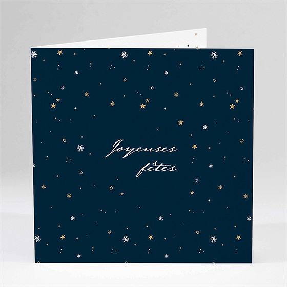 Carte de voeux tout en flocons