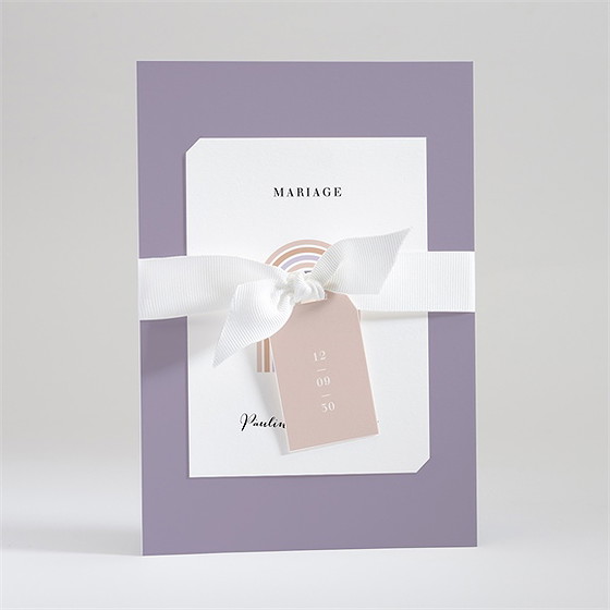 Faire-part mariage l'arc-en-ciel