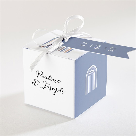 Boîte de dragées mariage l'arc-en-ciel