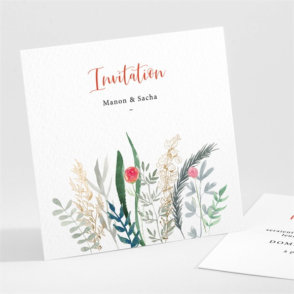 Carton d'invitation mariage Douceur Printanière réf.N301211