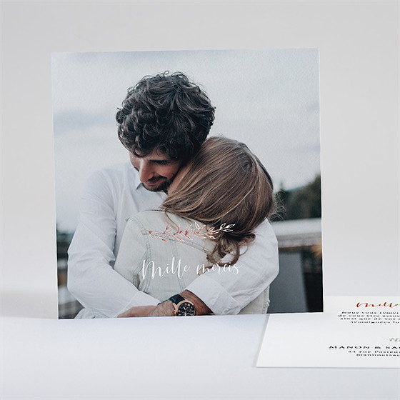 Remerciement mariage douceur printanière