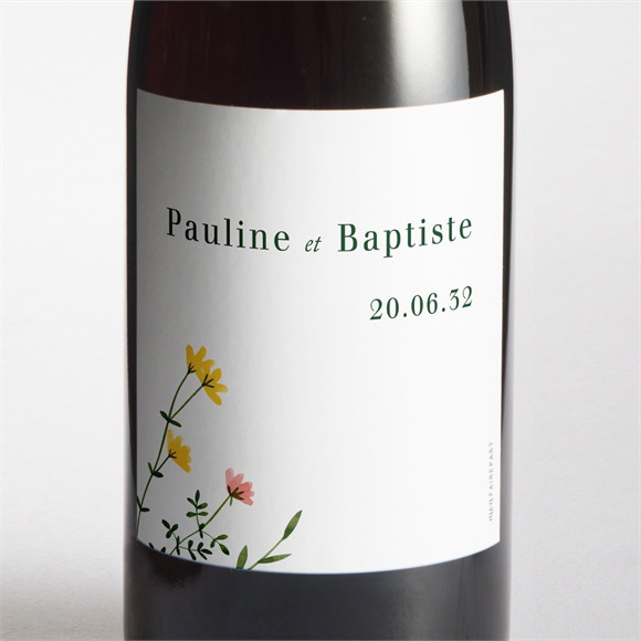 Etiquette de bouteille mariage Encadrés réf.N3001623