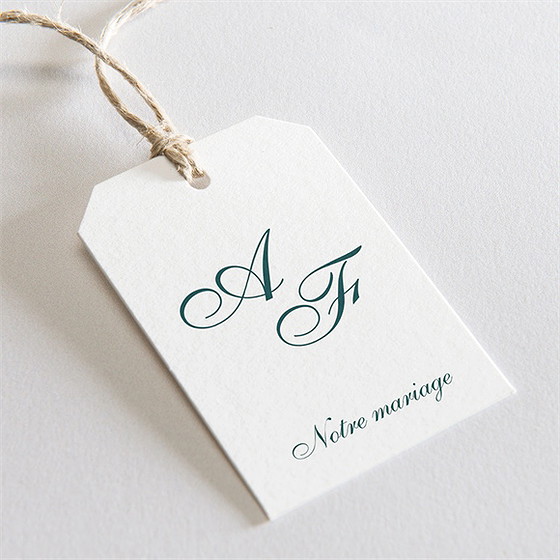 Etiquette mariage monogramme