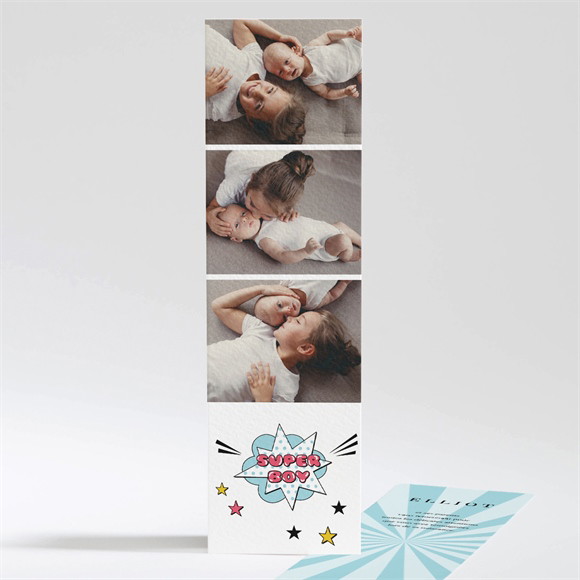 Remerciement naissance Super Boy réf.N201216