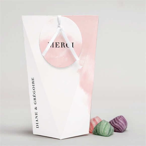 Boîte surprise mariage Black et pastel réf.N52019