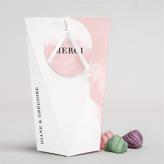 Boîte surprise mariage black et pastel