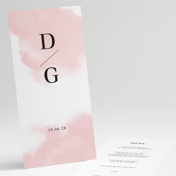 Menu mariage Black et pastel réf.N221140