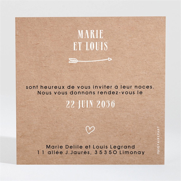 Carton d'invitation mariage Myriade réf.N3001626