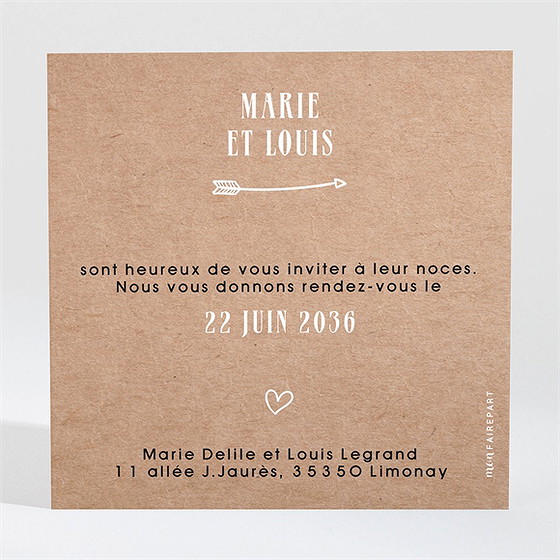 Carton d'invitation mariage myriade