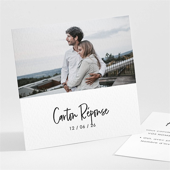 Carton réponse mariage juste nous