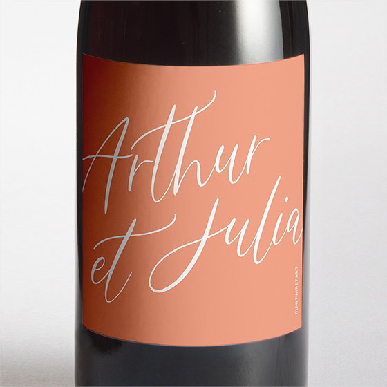 Etiquette de bouteille mariage fantasques