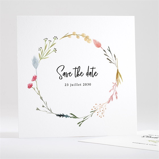 Save the date mariage art champêtre