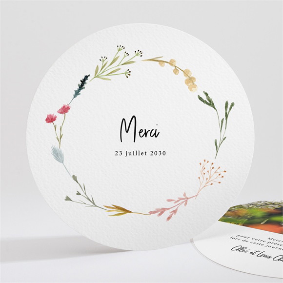 Remerciement mariage Art Champêtre réf.N321154