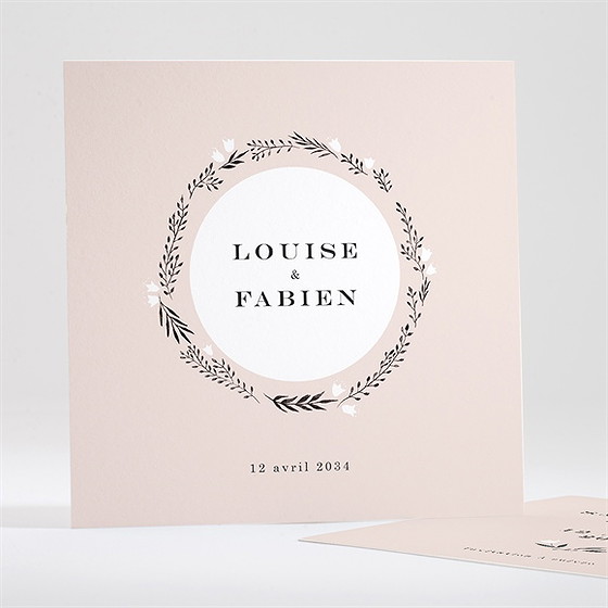 Save the Date mariage en rose et blanc