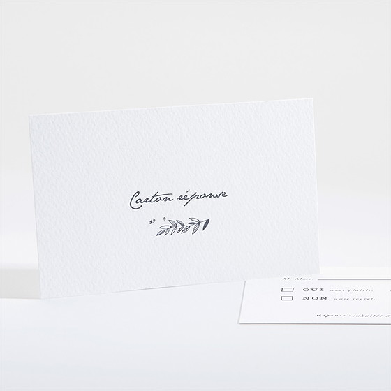 Carton réponse mariage feuillages