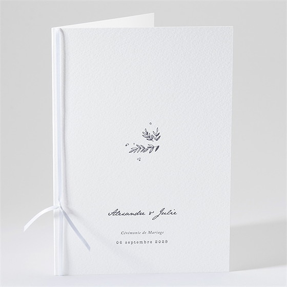 Livret de messe mariage feuillages