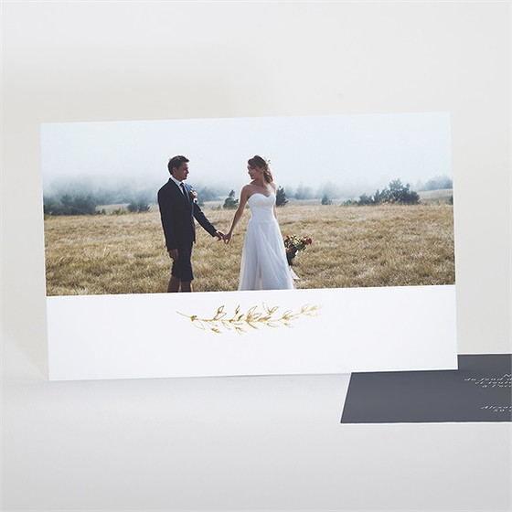 Remerciement mariage feuillages