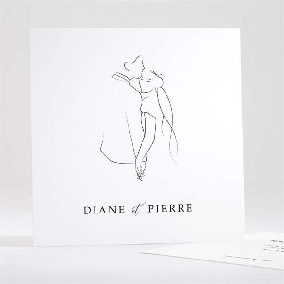 Save the Date mariage Belle Esquisse réf.N351115