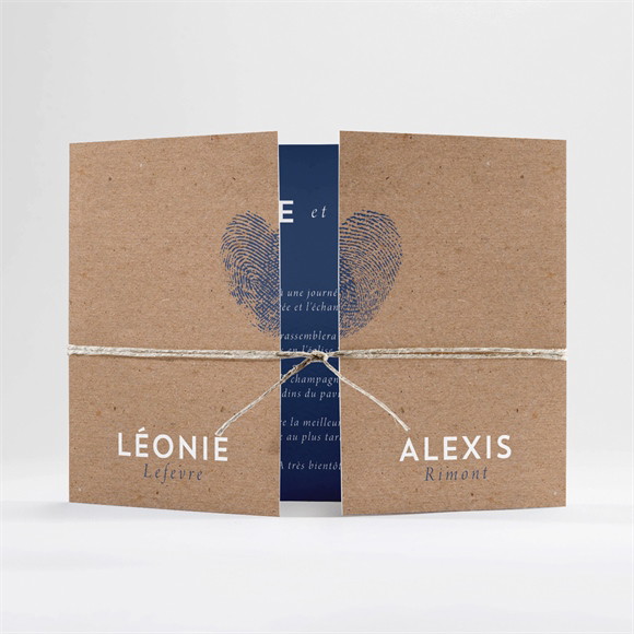 Faire-part mariage Uniques Empreintes réf.N70175