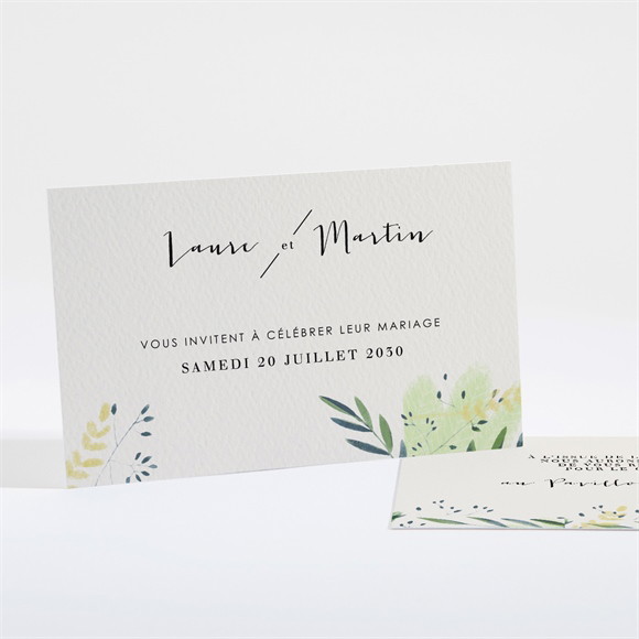 Carton d'invitation mariage Univers végétal réf.N161150