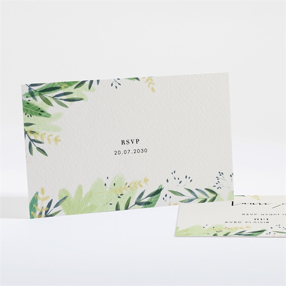 Carton réponse mariage Univers végétal réf.N161151