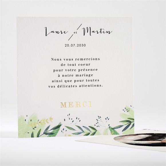 Remerciement mariage Univers végétal réf.N351119