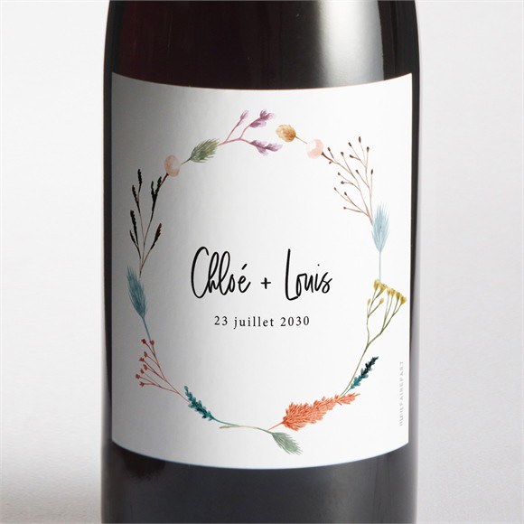 Etiquette de bouteille mariage Art Champêtre réf.N3001632