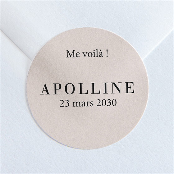 Sticker naissance tendre cadre