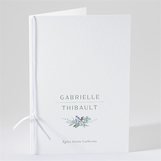 Livret de messe mariage poésie d'aquarelle