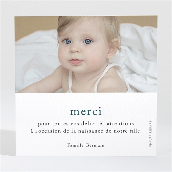 Remerciement naissance Jolie Comptine réf.N3001635