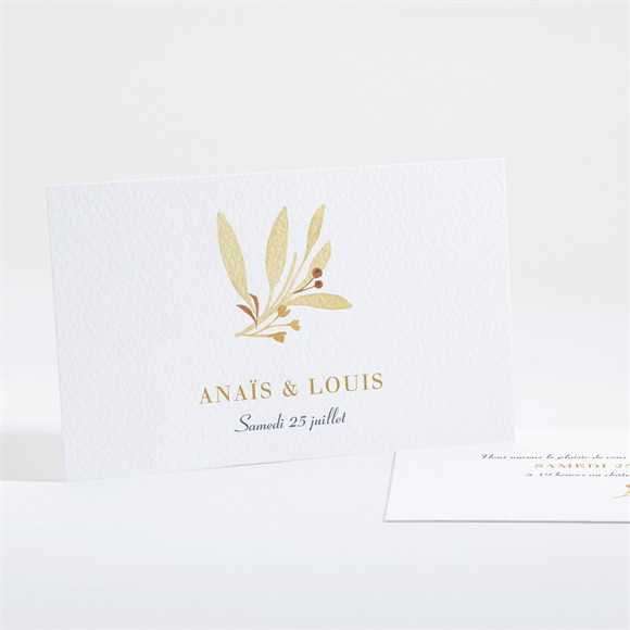 Carton d'invitation mariage Nature et Lumière réf.N161155