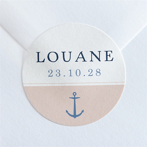 Sticker naissance motifs marins