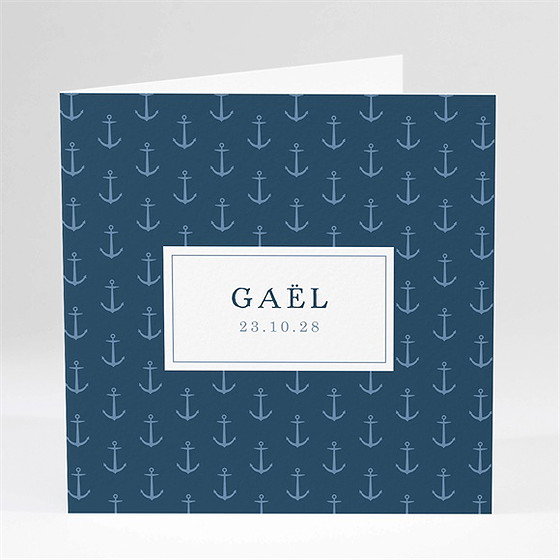 Faire-part naissance ancres et motifs